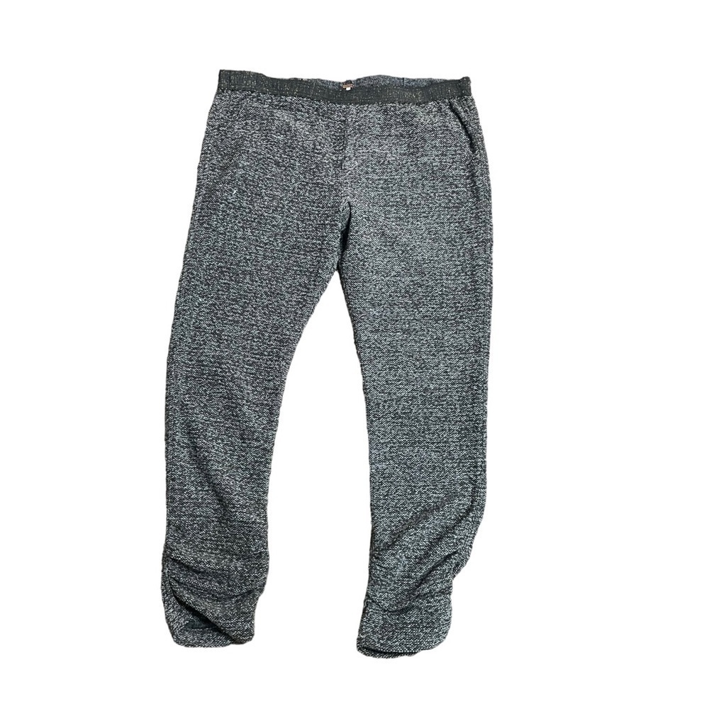 Free People Woven Metallic Ruche Ankle Trousers, Medium